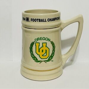 Oregon DUCKS Football 1994 PAC-10 CHAMPIONS Ceramic MUG Stein Tankard 6" CUP